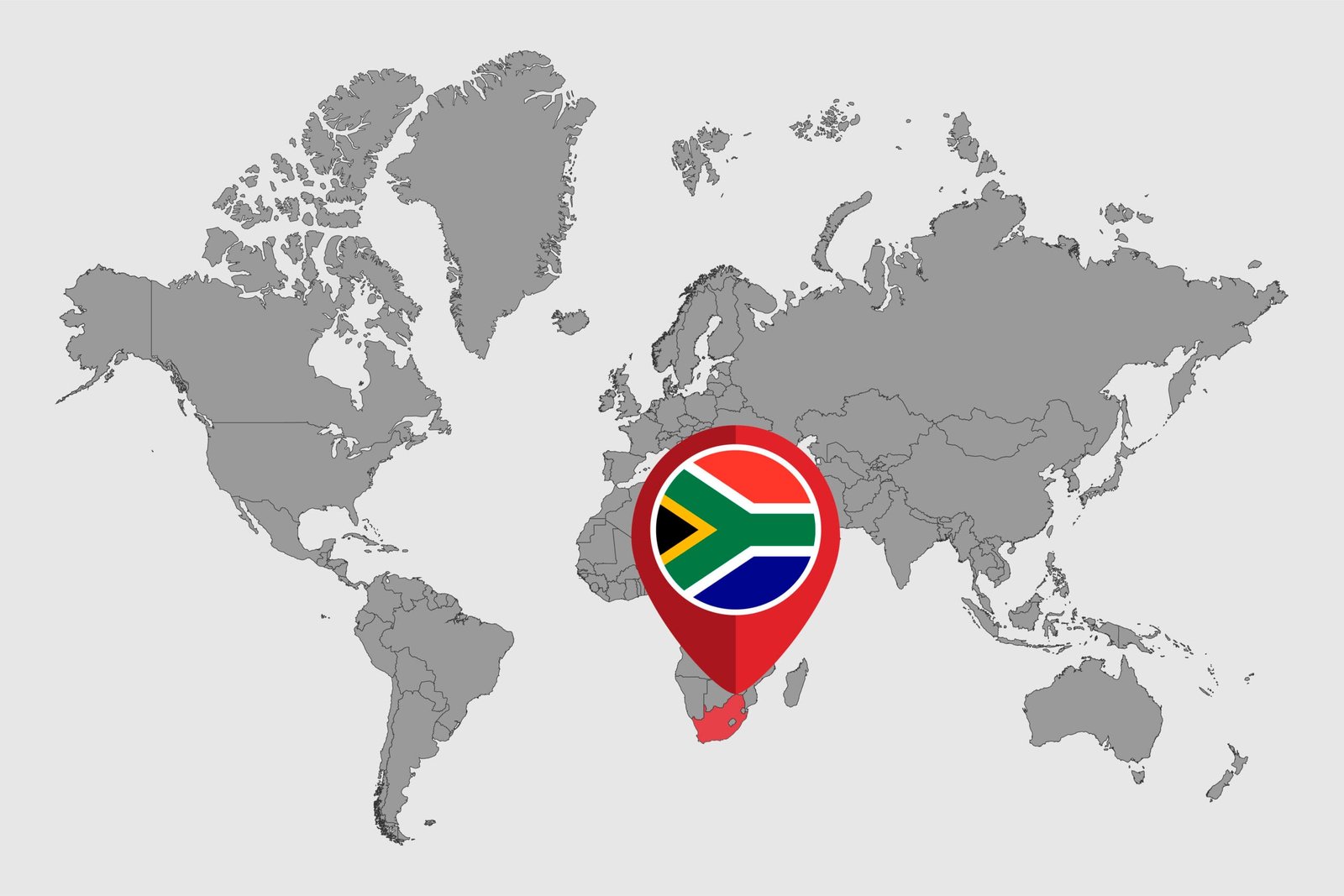 Map showing Shutterlock’s South African location