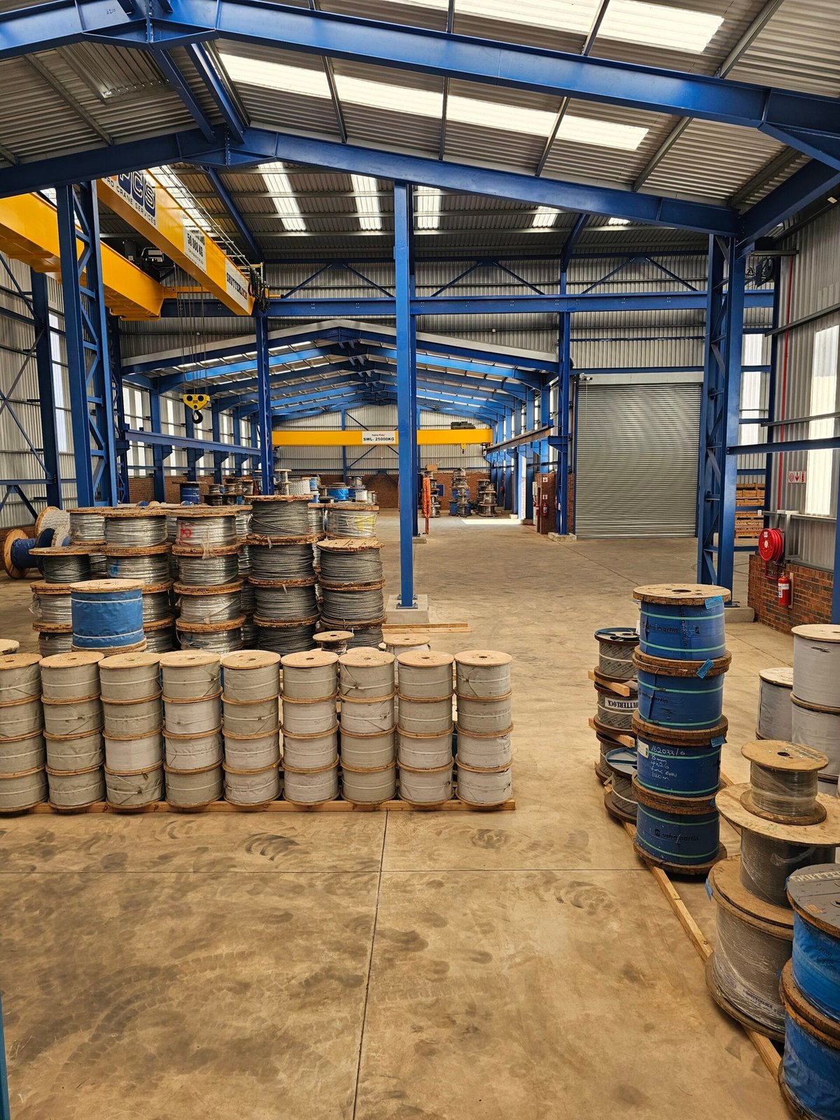 Organised mine winder rope storage conditions