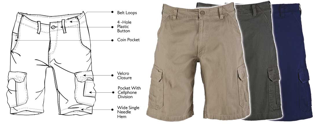 multi pocket cargo shorts